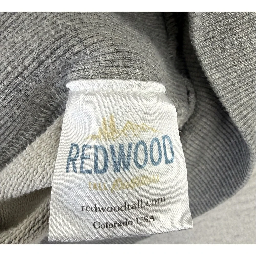 Redwood Tall Outfitters Crewneck Sweater Mens XLT‎ Extra Large Tall Cotton Gray